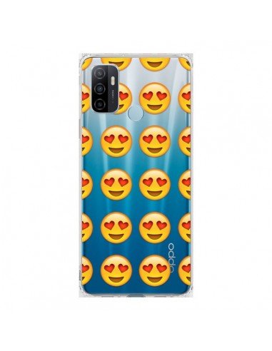 Coque Oppo A53 / A53s Love Amoureux Smiley Emoticone Emoji Transparente - Laetitia