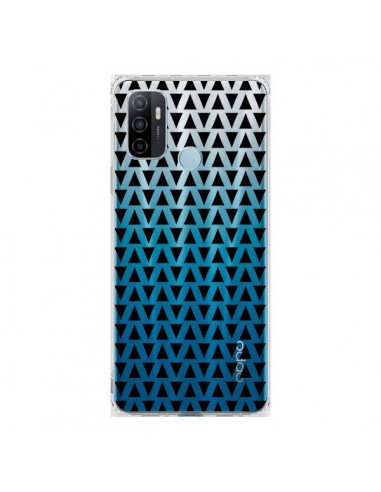 Coque Oppo A53 / A53s Triangles Romi Azteque Noir Transparente - Laetitia