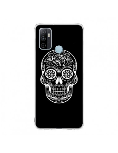 Coque Oppo A53 / A53s Tête de Mort Mexicaine Blanche - Laetitia