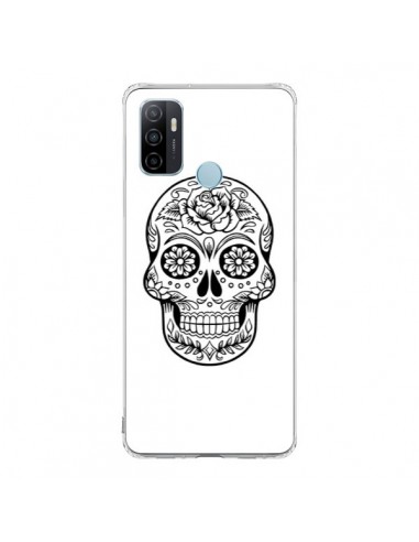 Coque Oppo A53 / A53s Tête de Mort Mexicaine Noir - Laetitia