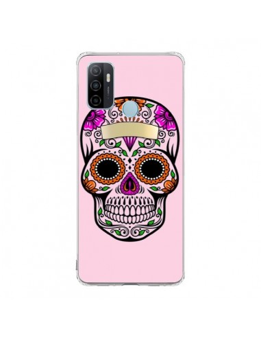 Coque Oppo A53 / A53s Tête de Mort Mexicaine Rose Multicolore - Laetitia