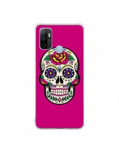 Coque Oppo A53 / A53s Tête de Mort Mexicaine Rose Fushia...