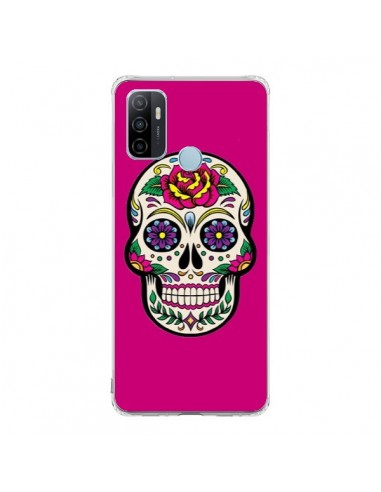 Coque Oppo A53 / A53s Tête de Mort Mexicaine Rose Fushia - Laetitia