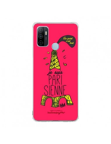 Coque Oppo A53 / A53s Je suis Parisienne La Tour Eiffel Rose - Leellouebrigitte