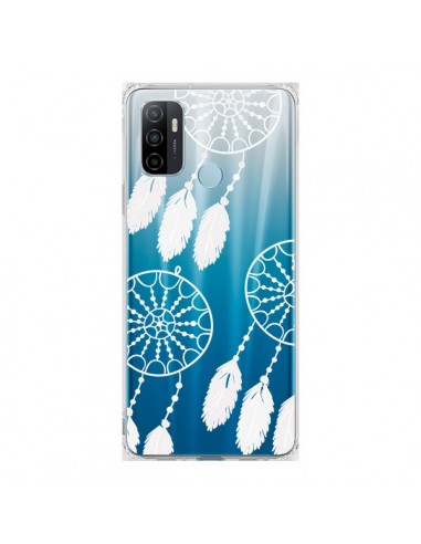 Coque Oppo A53 / A53s Attrape Rêves Blanc Dreamcatcher Triple Transparente - Petit Griffin