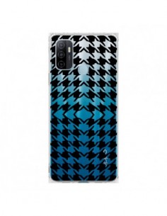 Coque Oppo A53 / A53s Vichy Carre Noir Transparente -...