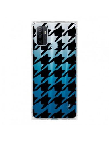 Coque Oppo A53 / A53s Vichy Gros Carre noir Transparente - Petit Griffin