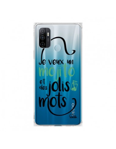 Coque Oppo A53 / A53s Je veux un mojito et des jolis mots Transparente - Lolo Santo