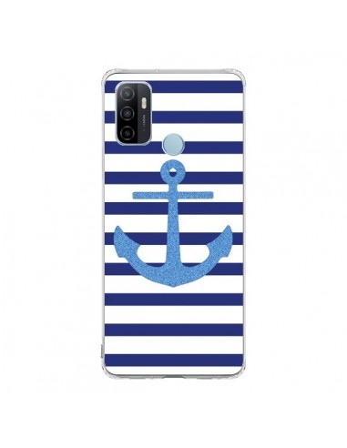 Coque Oppo A53 / A53s Ancre Voile Marin Navy Blue - Mary Nesrala