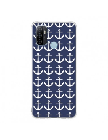 Coque Oppo A53 / A53s Ancre Marin Bleu Anchors Navy - Mary Nesrala