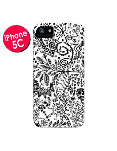 Coque Azteque Blanc et Noir pour iPhone 5C - Eleaxart