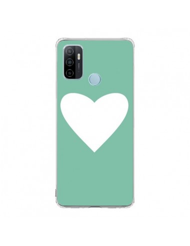 Coque Oppo A53 / A53s Coeur Mint Vert - Mary Nesrala