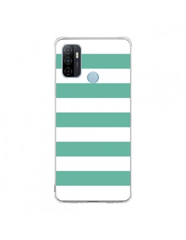 Coque Oppo A53 / A53s Bandes Mint Vert - Mary Nesrala