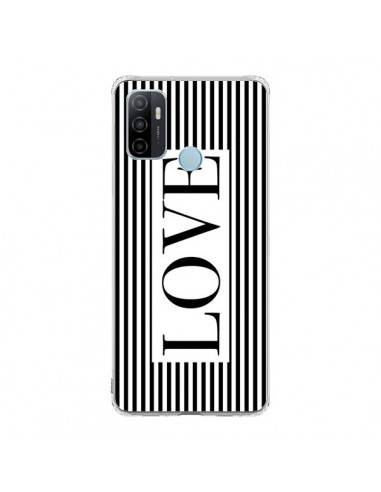 Coque Oppo A53 / A53s Love Noir et Blanc - Mary Nesrala