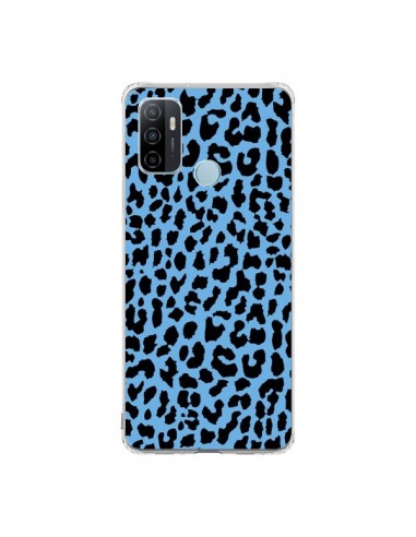 Coque Oppo A53 / A53s Leopard Bleu Neon - Mary Nesrala