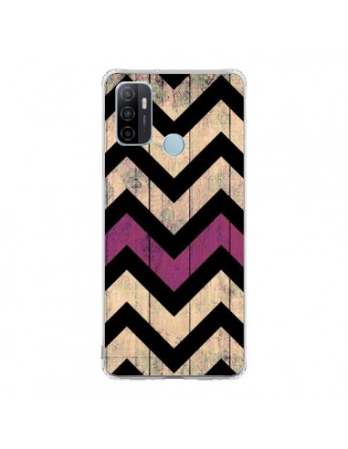 Coque Oppo A53 / A53s Chevron Vintage Bois Wood - Mary Nesrala