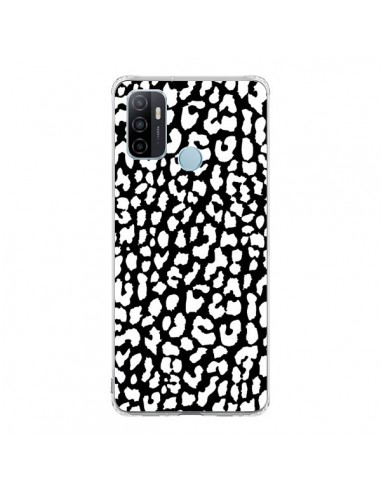 Coque Oppo A53 / A53s Leopard Noir et Blanc - Mary Nesrala