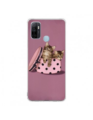 Coque Oppo A53 / A53s Chaton Chat Kitten Boite Pois - Maryline Cazenave