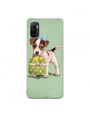 Coque Oppo A53 / A53s Chien Dog Shopping Sac Pois Vert - Maryline Cazenave