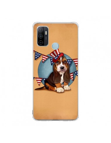 Coque Oppo A53 / A53s Chien Dog USA Americain - Maryline Cazenave
