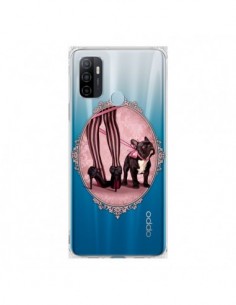 Coque Oppo A53 / A53s Lady Jambes Chien Bulldog Dog Rose...