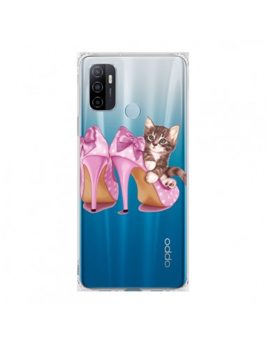 Coque Oppo A53 / A53s Chaton Chat Kitten Chaussures Shoes Transparente - Maryline Cazenave