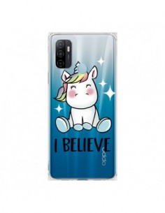 Coque Oppo A53 / A53s Licorne I Believe Transparente -...