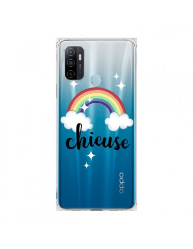 Coque Oppo A53 / A53s Chieuse Arc En Ciel Transparente - Maryline Cazenave