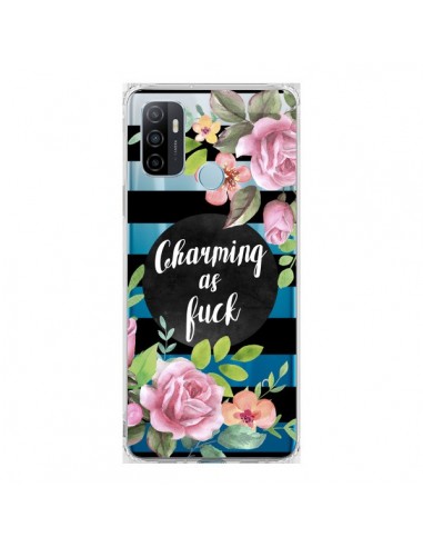 Coque Oppo A53 / A53s Charming as Fuck Fleurs Transparente - Maryline Cazenave