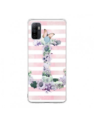 Coque Oppo A53 / A53s Ancre Rose Fleurs Navire - Monica Martinez