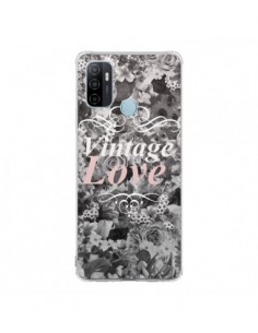 Coque Oppo A53 / A53s Vintage Love Noir Flower - Monica...