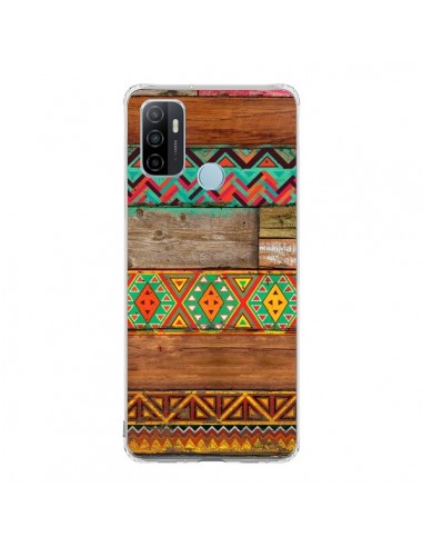 Coque Oppo A53 / A53s Indian Wood Bois Azteque - Maximilian San