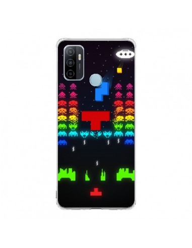 Coque Oppo A53 / A53s Invatris Space Invaders Tetris Jeu - Maximilian San