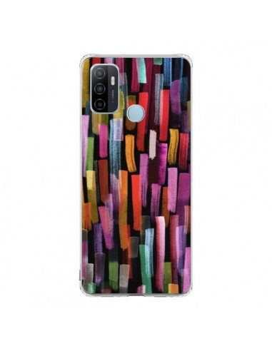 Coque Oppo A53 / A53s Colorful Brushstrokes Black - Ninola Design