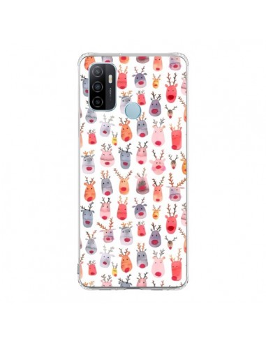 Coque Oppo A53 / A53s Cute Winter Reindeers - Ninola Design