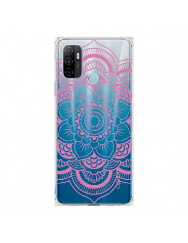 Coque Oppo A53 / A53s Mandala Rose Clair Azteque Transparente - Nico