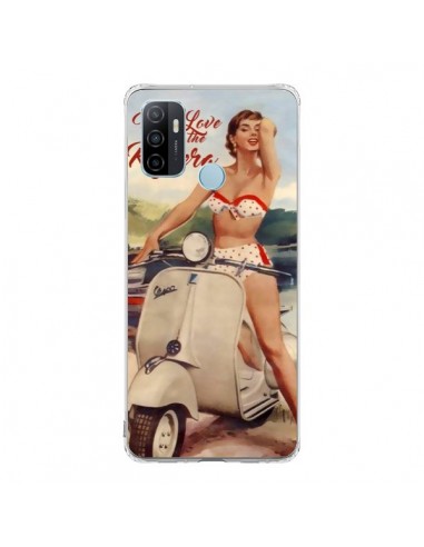 Coque Oppo A53 / A53s Pin Up With Love From the Riviera Vespa Vintage - Nico
