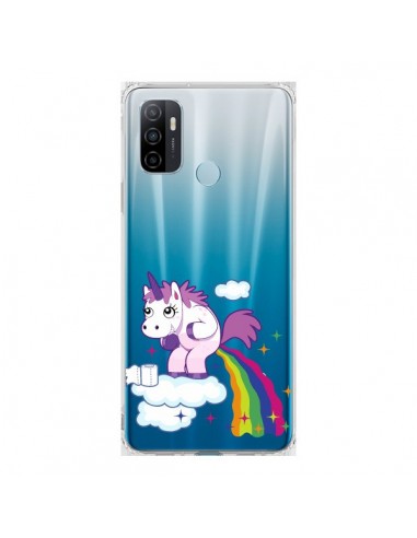 Coque Oppo A53 / A53s Licorne Caca Arc en Ciel Transparente - Nico