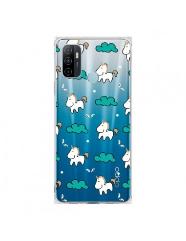 Coque Oppo A53 / A53s Licorne et Nuages Transparente - Nico