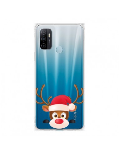 Coque Oppo A53 / A53s Renne de Noël transparente - Nico