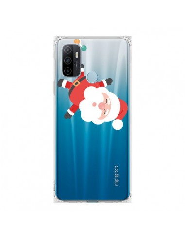 Coque Oppo A53 / A53s Père Noël et sa Guirlande transparente - Nico