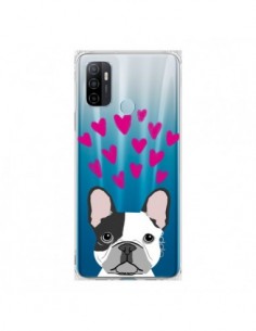 Coque Oppo A53 / A53s Bulldog Français Coeurs Chien...