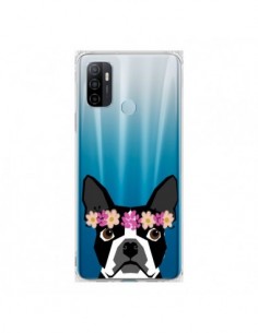 Coque Oppo A53 / A53s Boston Terrier Fleurs Chien...
