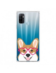 Coque Oppo A53 / A53s Chien Marrant Lunettes Coeurs...
