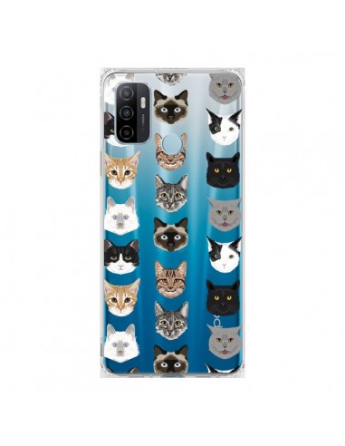 Coque Oppo A53 / A53s Chats Transparente - Pet Friendly