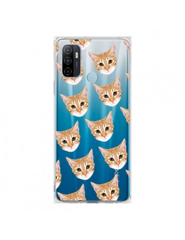 Coque Oppo A53 / A53s Chats Beige Transparente - Pet Friendly