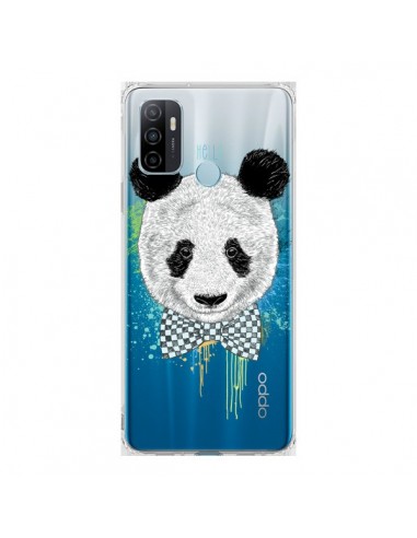 Coque Oppo A53 / A53s Panda Noeud Papillon Transparente - Rachel Caldwell