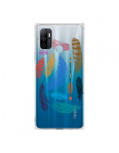 Coque Oppo A53 / A53s Plume Feather Couleur Transparente - Rachel Caldwell