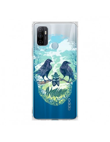 Coque Oppo A53 / A53s Tête de Mort Nature Transparente - Rachel Caldwell