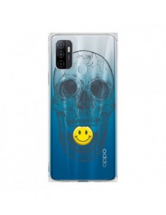 Coque Oppo A53 / A53s Tête de Mort Smiley Transparente -...